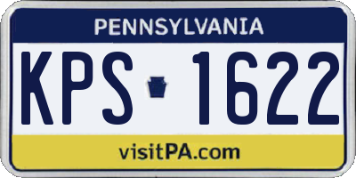 PA license plate KPS1622