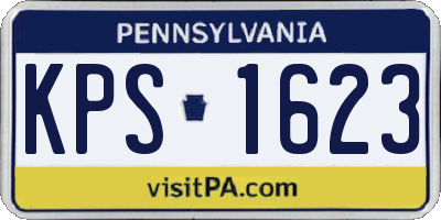 PA license plate KPS1623