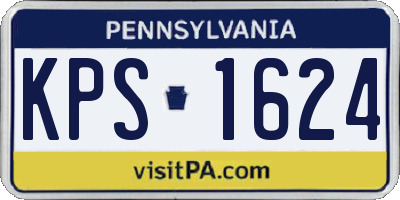 PA license plate KPS1624