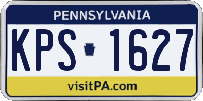PA license plate KPS1627