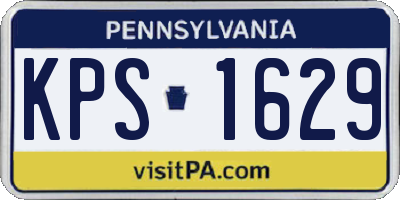 PA license plate KPS1629