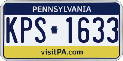 PA license plate KPS1633