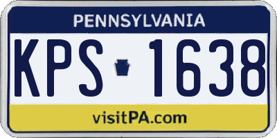 PA license plate KPS1638