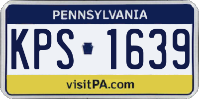 PA license plate KPS1639