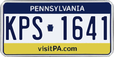 PA license plate KPS1641