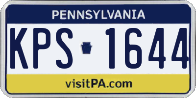PA license plate KPS1644