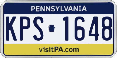 PA license plate KPS1648