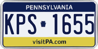 PA license plate KPS1655