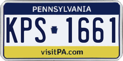 PA license plate KPS1661