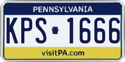 PA license plate KPS1666
