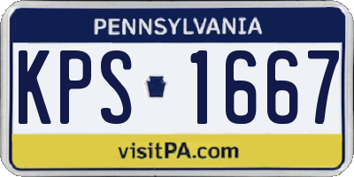 PA license plate KPS1667