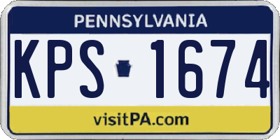 PA license plate KPS1674