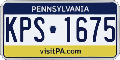 PA license plate KPS1675