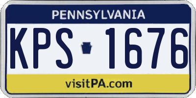 PA license plate KPS1676