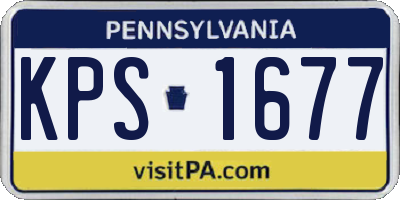 PA license plate KPS1677
