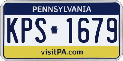 PA license plate KPS1679