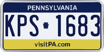 PA license plate KPS1683