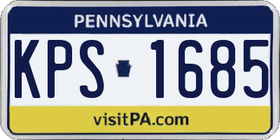 PA license plate KPS1685