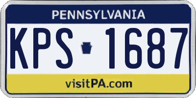 PA license plate KPS1687