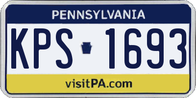 PA license plate KPS1693