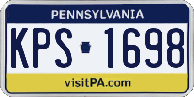 PA license plate KPS1698
