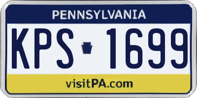 PA license plate KPS1699