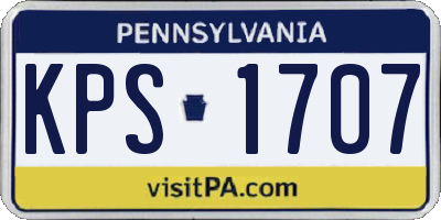 PA license plate KPS1707