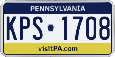 PA license plate KPS1708