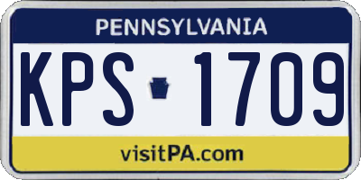 PA license plate KPS1709