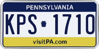 PA license plate KPS1710