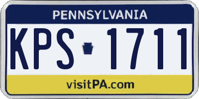 PA license plate KPS1711