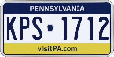 PA license plate KPS1712