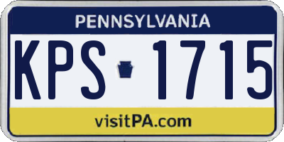 PA license plate KPS1715