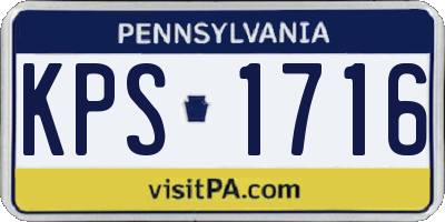 PA license plate KPS1716