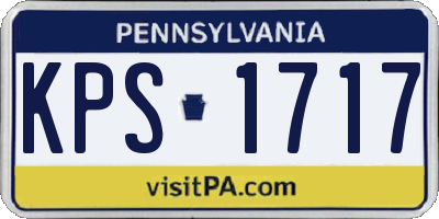 PA license plate KPS1717