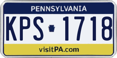 PA license plate KPS1718