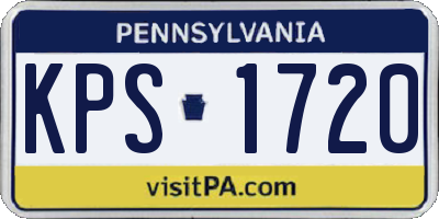 PA license plate KPS1720