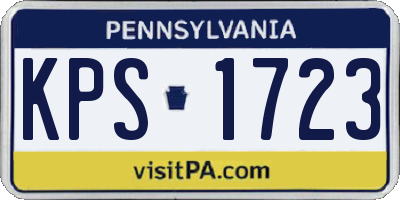 PA license plate KPS1723