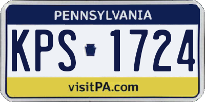 PA license plate KPS1724