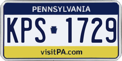 PA license plate KPS1729