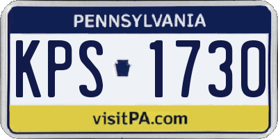 PA license plate KPS1730