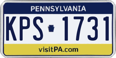 PA license plate KPS1731