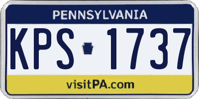 PA license plate KPS1737