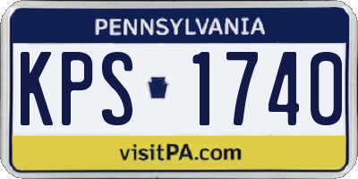 PA license plate KPS1740