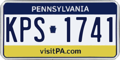 PA license plate KPS1741