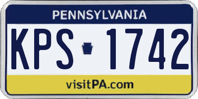 PA license plate KPS1742