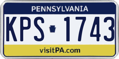 PA license plate KPS1743