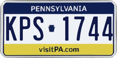 PA license plate KPS1744
