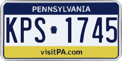 PA license plate KPS1745