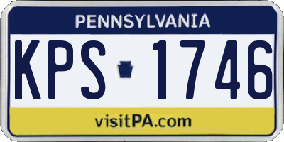 PA license plate KPS1746